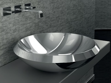 MITO - Countertop stainless steel washbasin by Glass Design - view 2